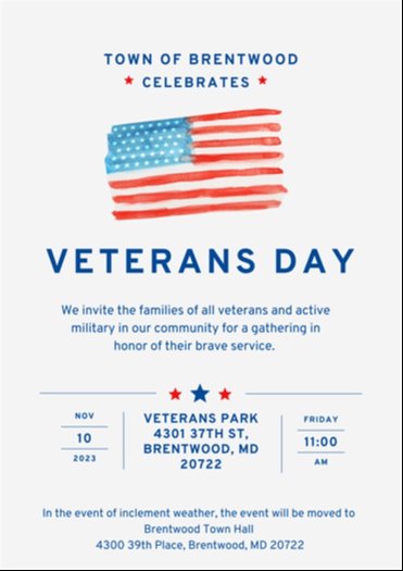 Veterans Day 2023 event