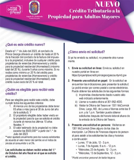 PG Senior Tax program esp