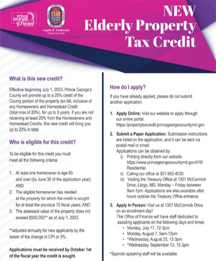 PG Senior Tax program