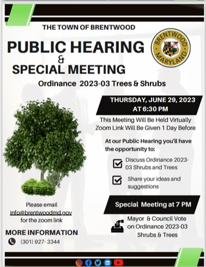 June 29, 2023 Shrubs and Trees flyer